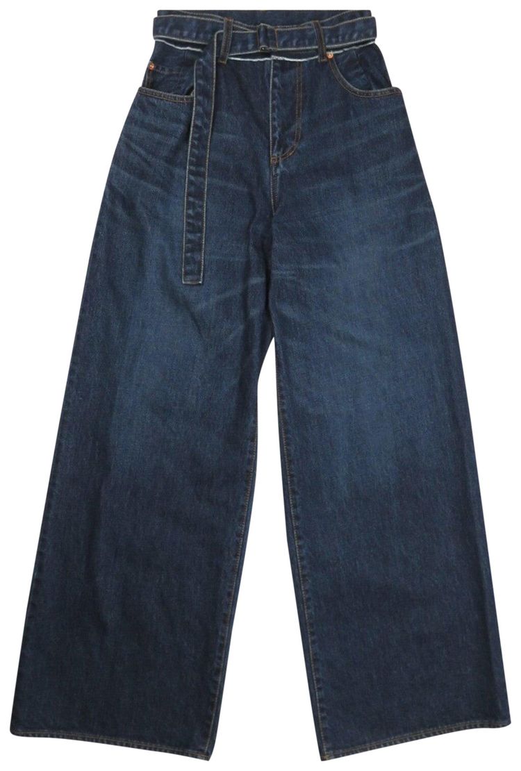 Sacai Wide Denim Pants Blue