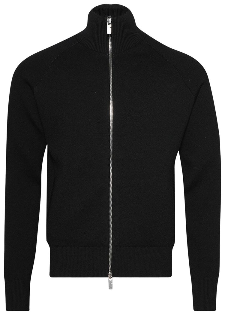 Burberry Mirrored Horse Wool Blend Track Jacket Black