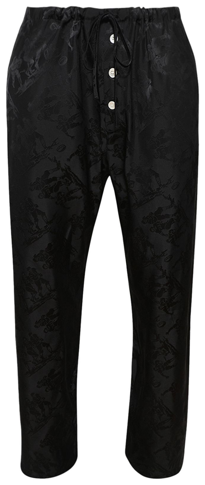 Bode Football Jacquard Pajama Pants Black