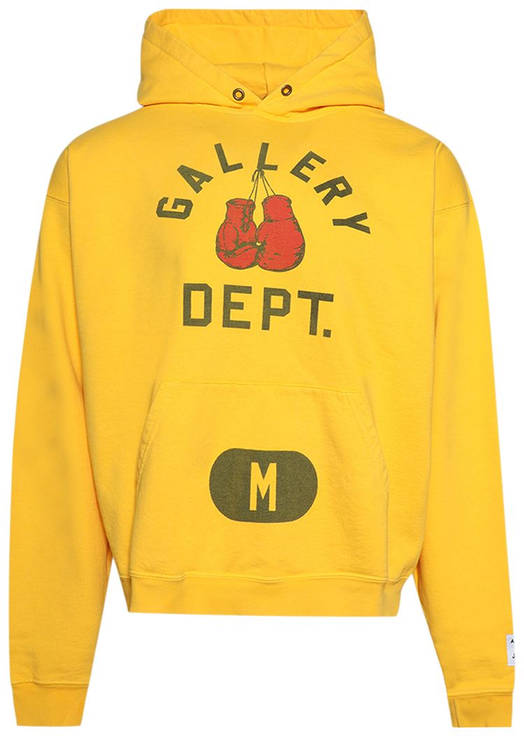 Gallery Dept Boxing Merch Hoodie Gold Yellow