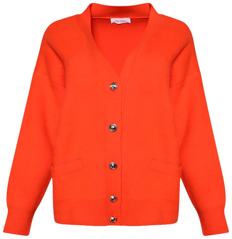 Rabanne Oversized Wool Cardigan Orange