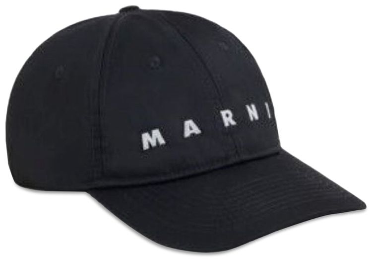 Marni Embroidered Logo Baseball Cap Black