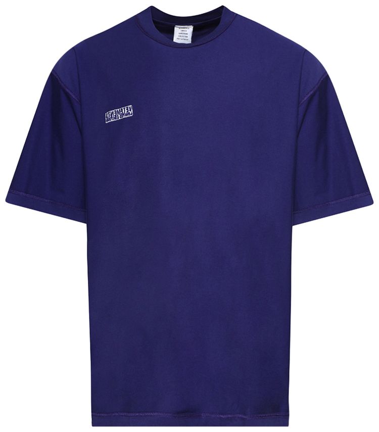 Vetements Inside Out Label T Shirt Royal Blue