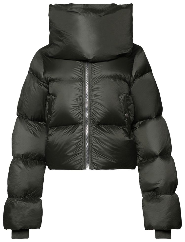 Rick Owens Funnel Neck Jacket Forest