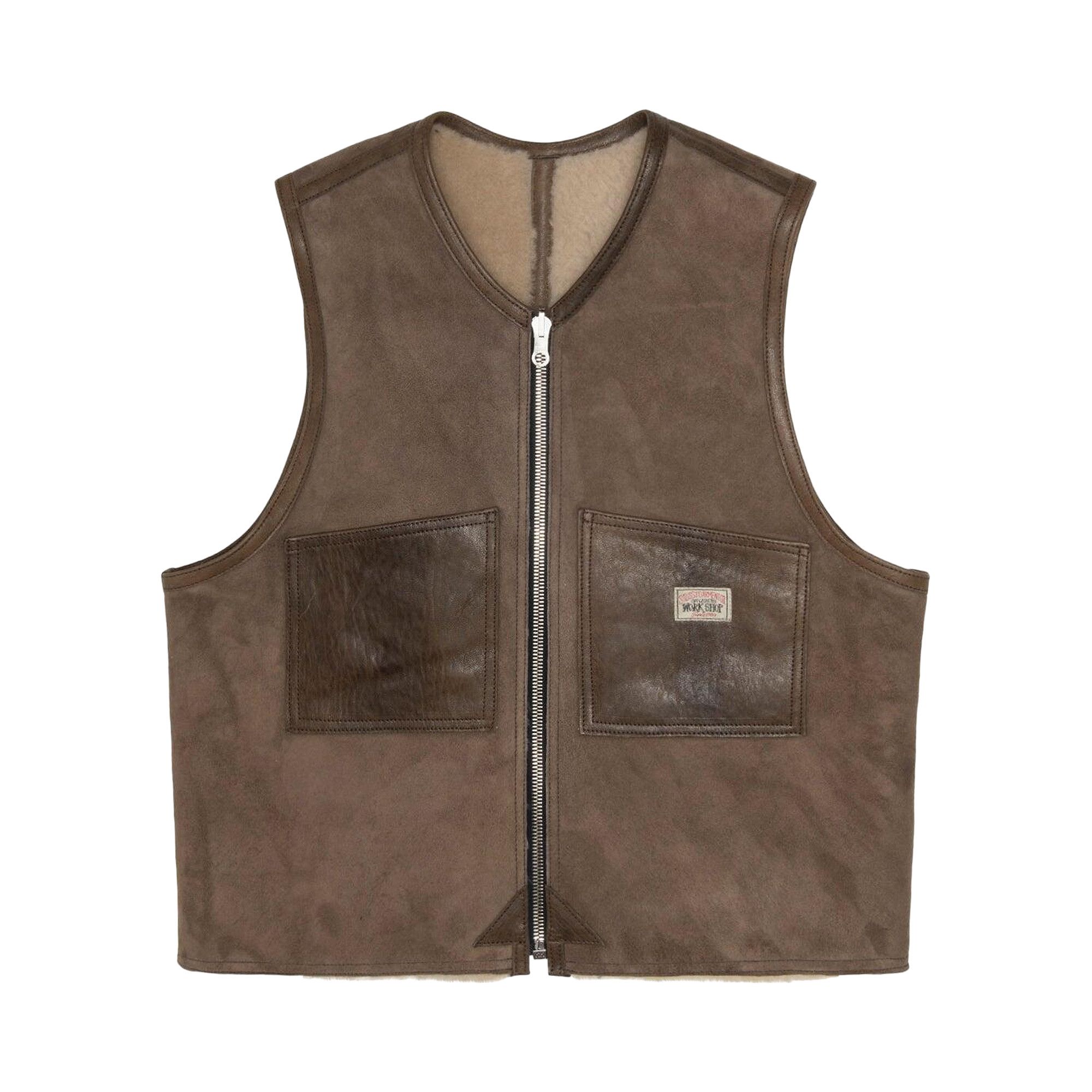 Buy Stussy x Our Legacy Work Shop Reversible Shearling Vest 'Off