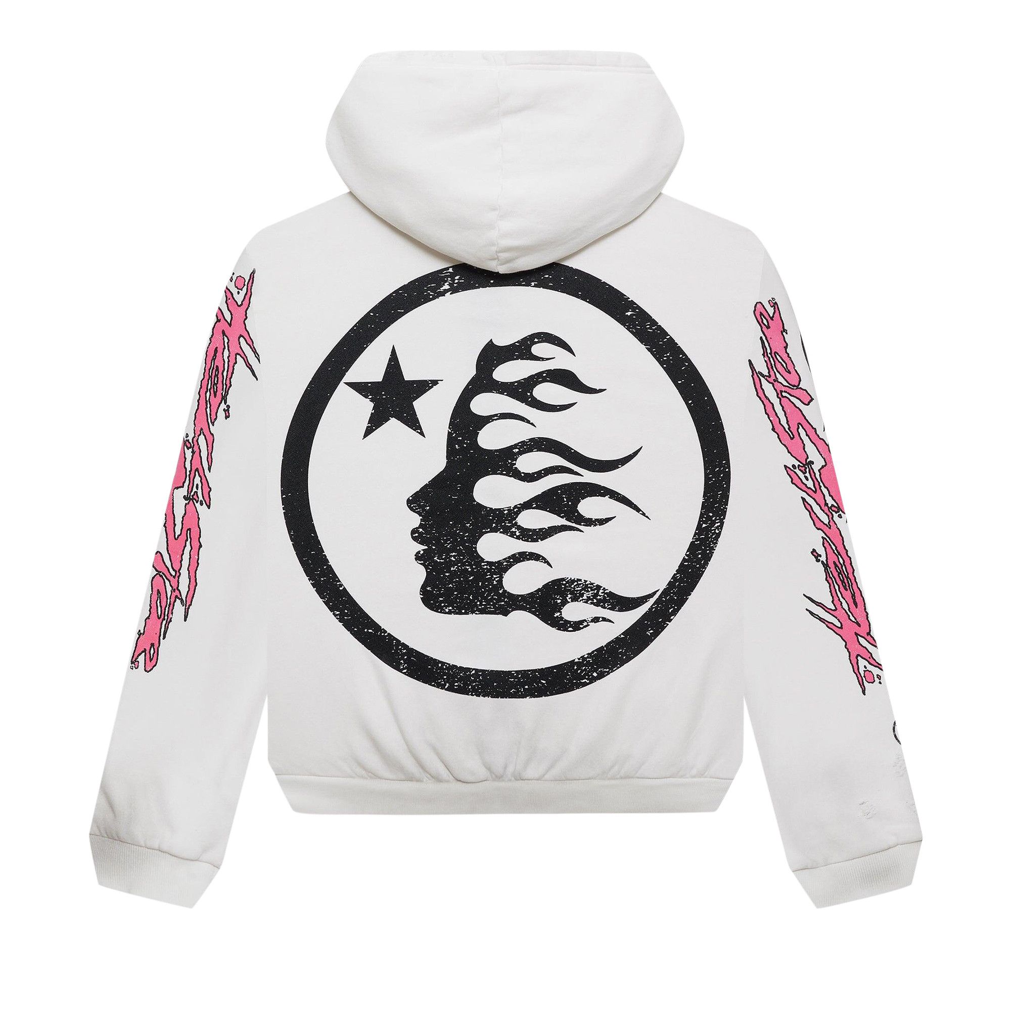 Buy Hellstar Records Glitter Zip Up Hoodie 'White