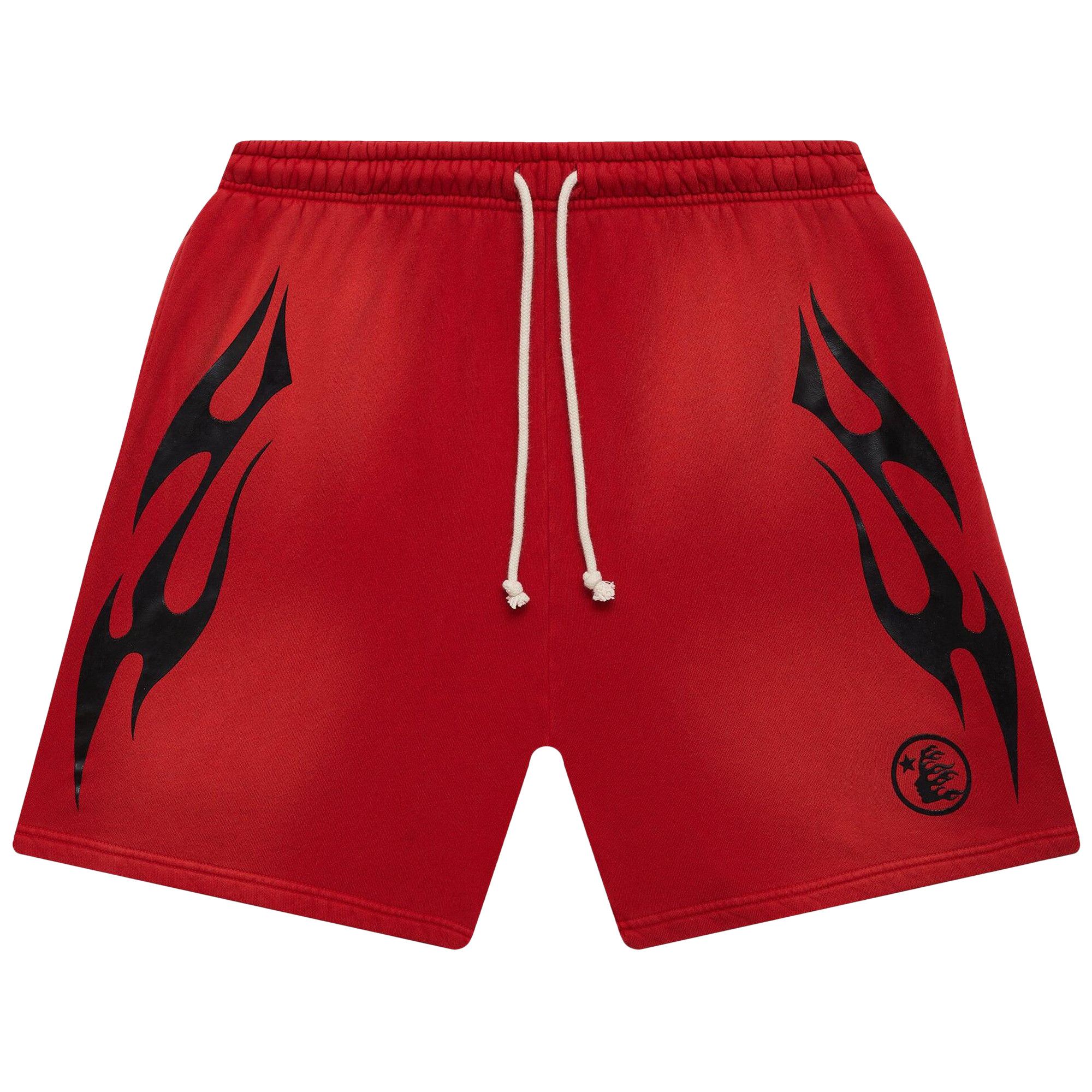 Buy Hellstar Flame Shorts 'Red' - HS02SHO001 RED | GOAT