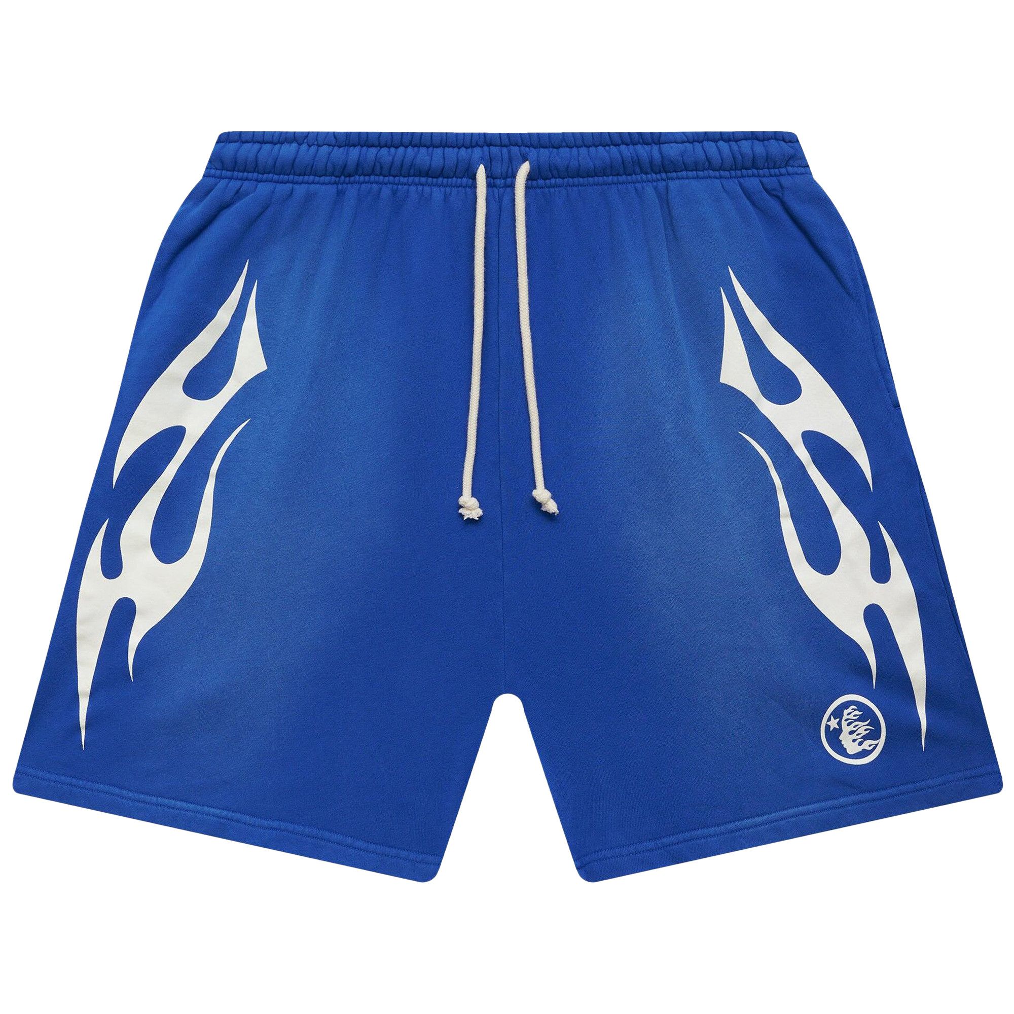 Buy Hellstar Flame Shorts 'Blue' - HS03SHO001 BLUE | GOAT