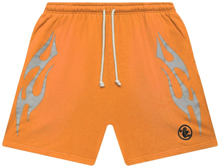 Hellstar Flame Shorts Orange