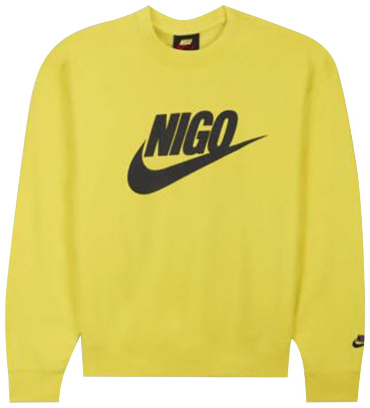 Nike x Nigo NRG Fleece Crew Sweatshirt Yellow