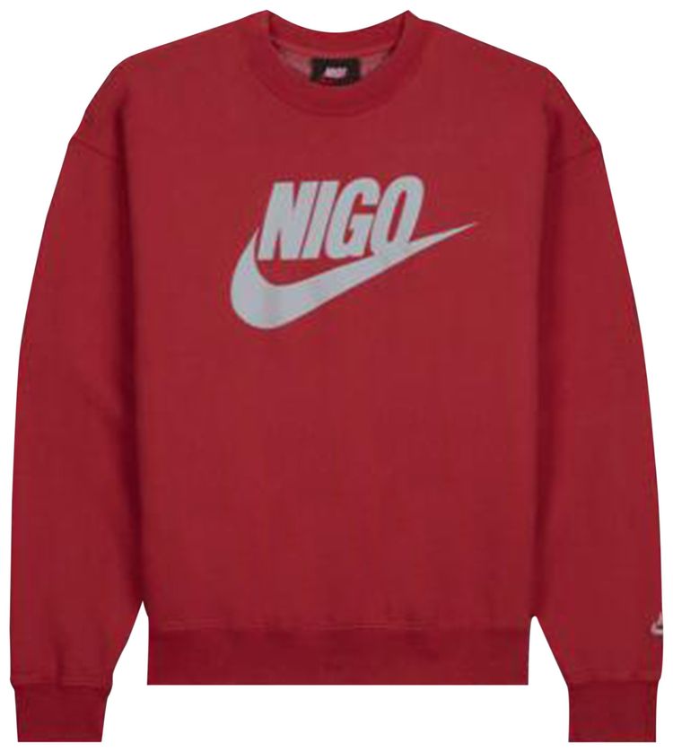 Nike x Nigo NRG Fleece Crew Sweatshirt Red