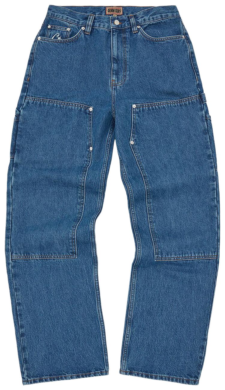 Corteiz CRTZ Embossed C Star Denim Work Pant Blue