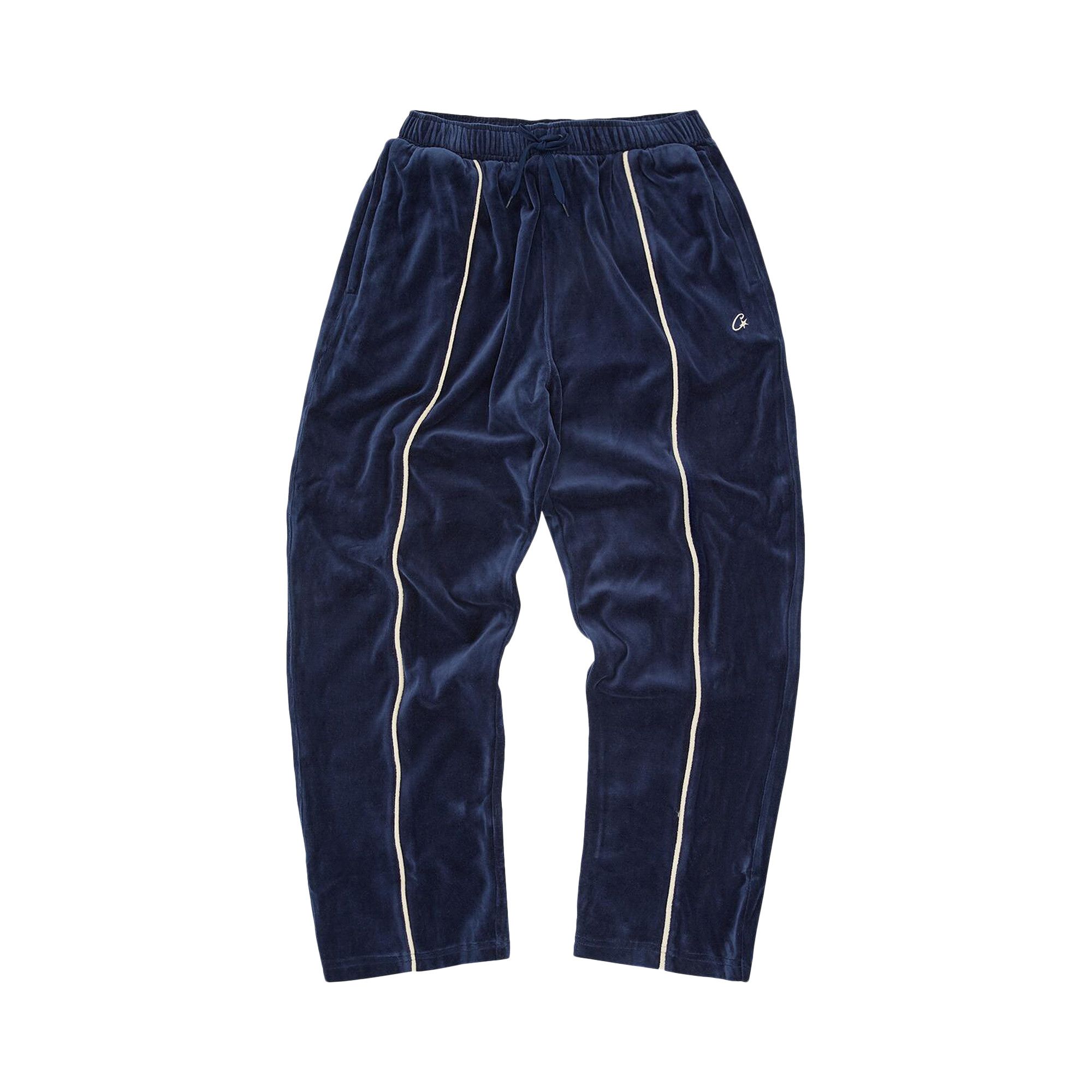 Buy Corteiz CRTZ VVS Uptown Velour Track Pant 'Navy' - 7892