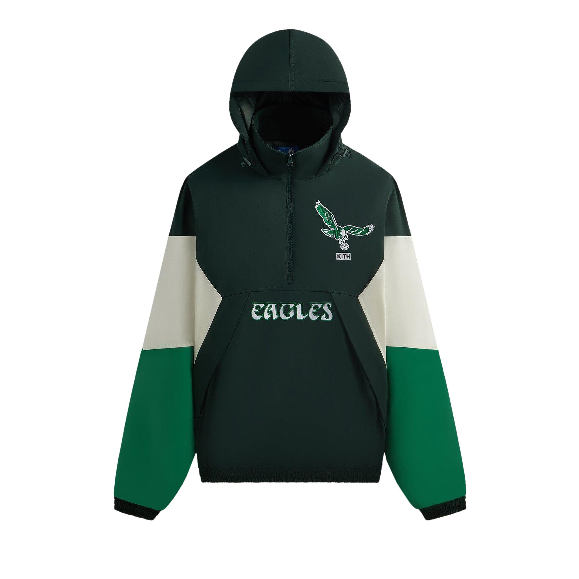 さらなる高みへ【Kith× '47 for the NFL】Zip Anorak With Hood Buy Kith & '47 for the NFL: Eagles Quarter Zip Anorak With
