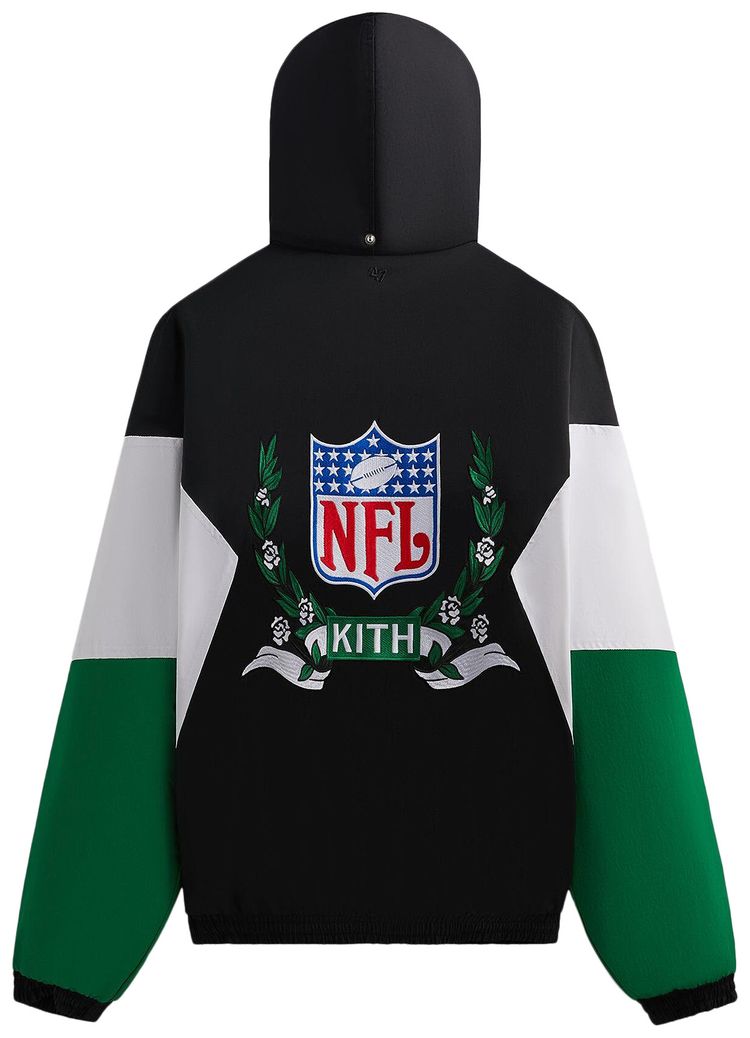 Kith  47 for the NFL Jets Quarter Zip Anorak With Hood Black