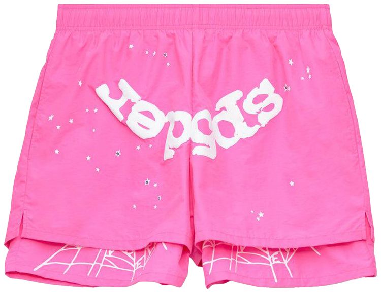 Sp5der OG Web Double Layer Short Pink