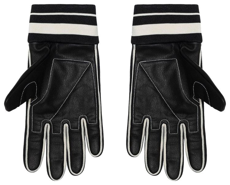Stussy Leather Bike Gloves BlackWhite