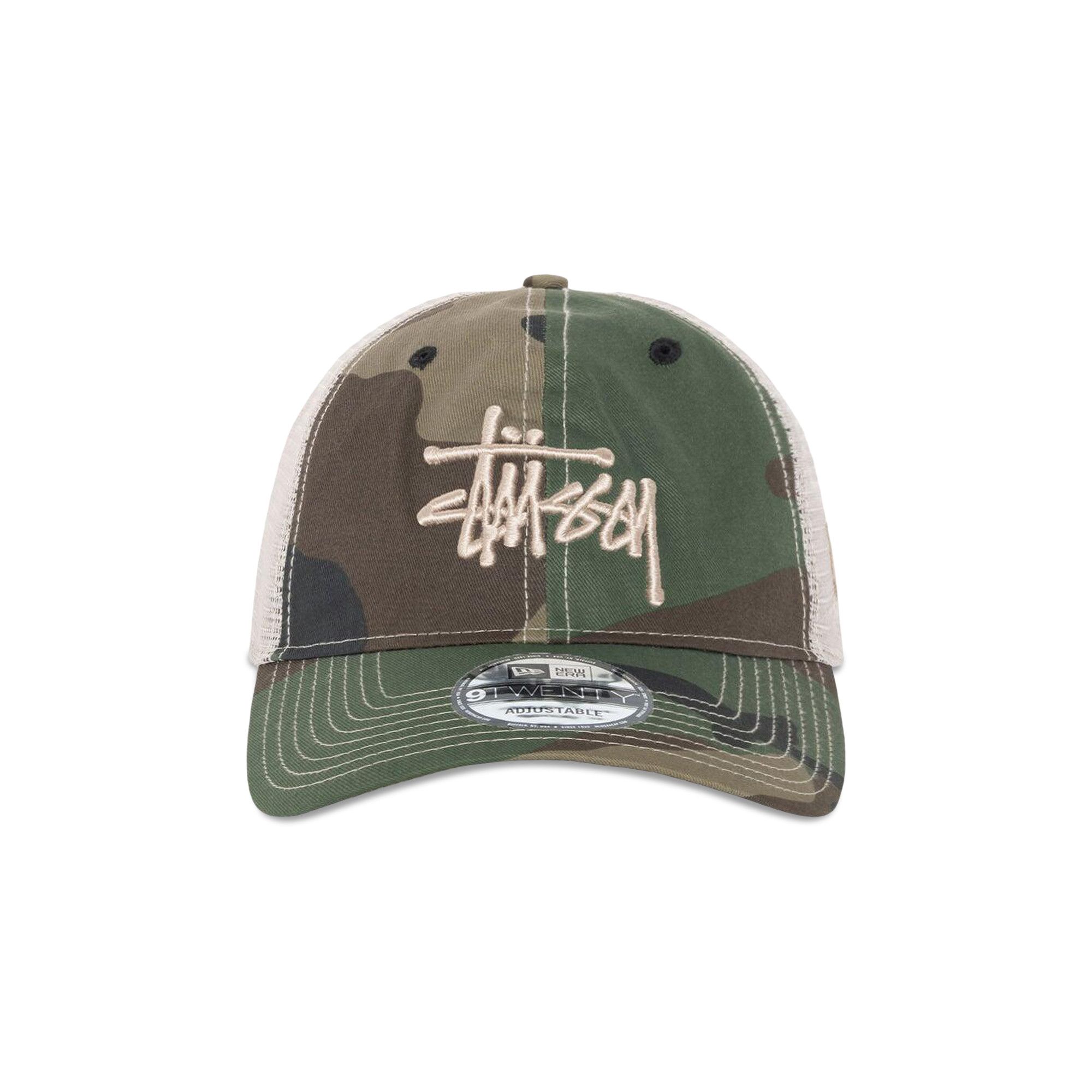 STUSSY × NEW ERA 9TWENTY BASIC TRUCKER 迷彩メッシュキャップ