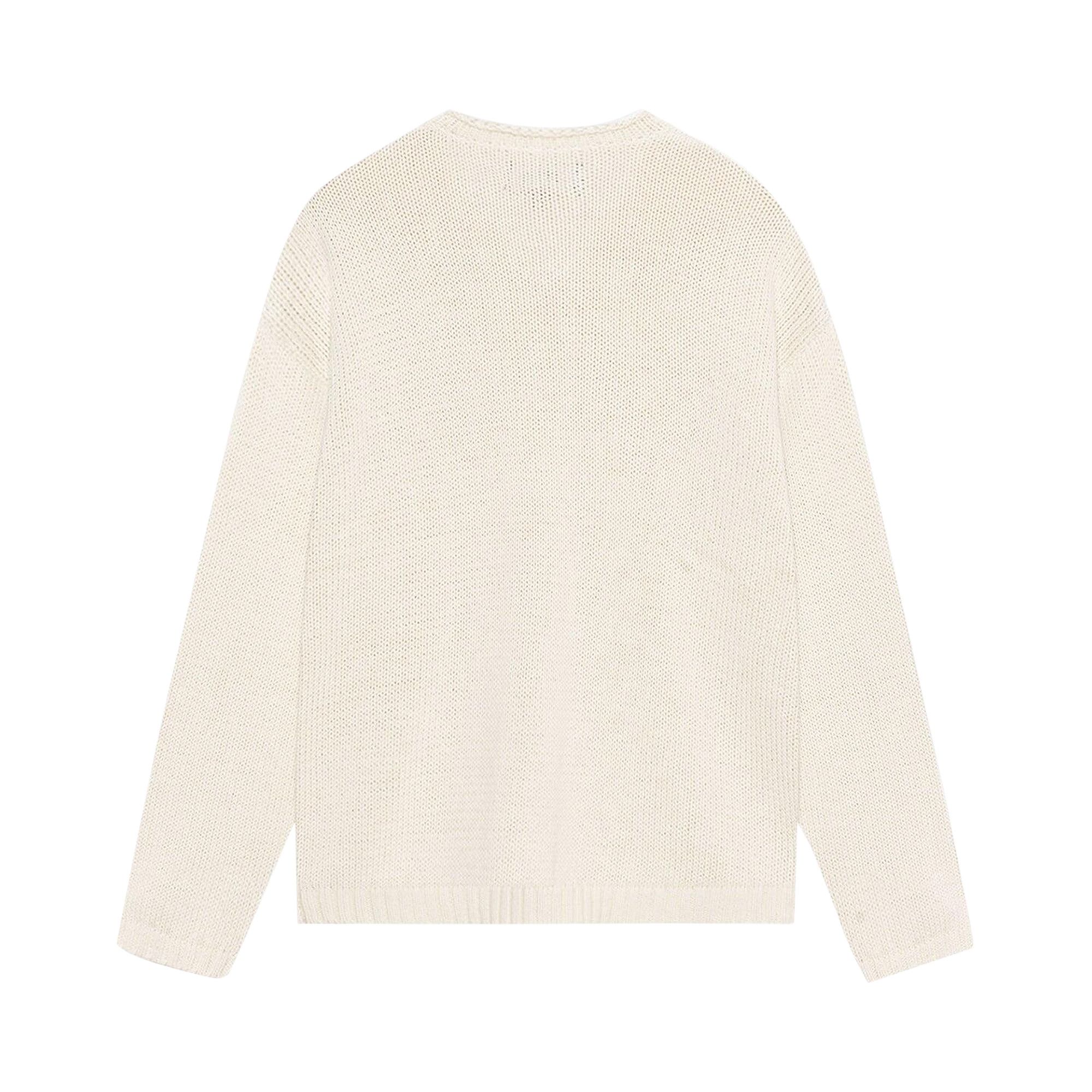 トップス stussy EMBROIDERED V-NECK LOGO SWEATER Buy Stussy Embroidered V Neck Logo Sweater 'Natural