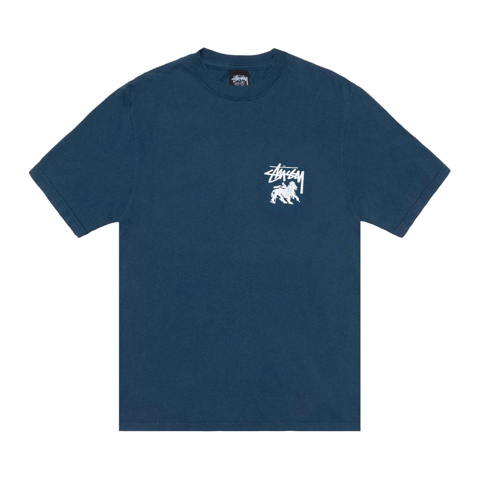 Buy Stussy Pigment Dyed Rasta Lion Tee 'Navy' - 1905050 NAVY | GOAT