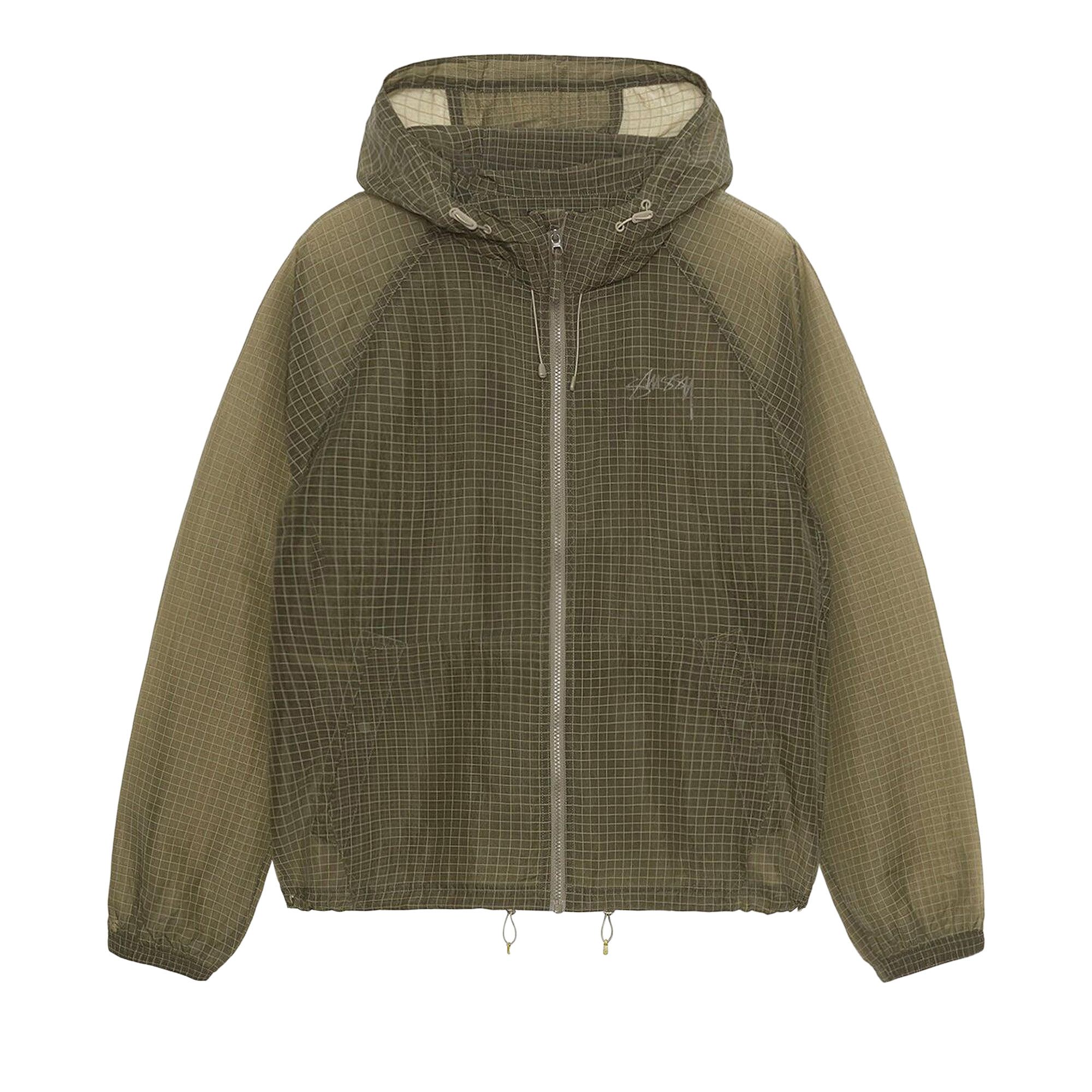 Buy Stussy Transparent Ripstop Beach Shell 'Olive' - 115779