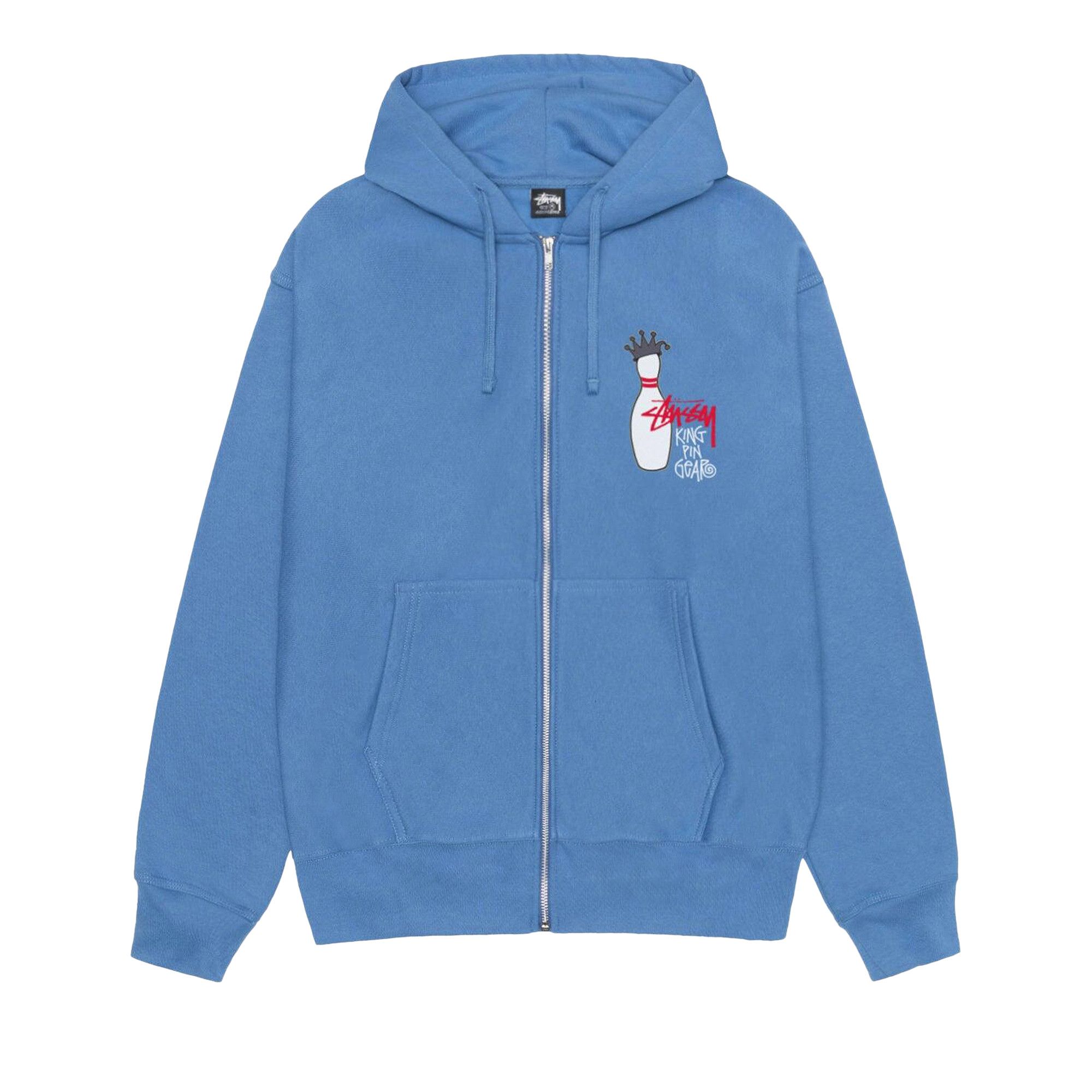 Buy Stussy Kingpin Zip Hoodie 'Pacific' - 1975037 PACI | GOAT