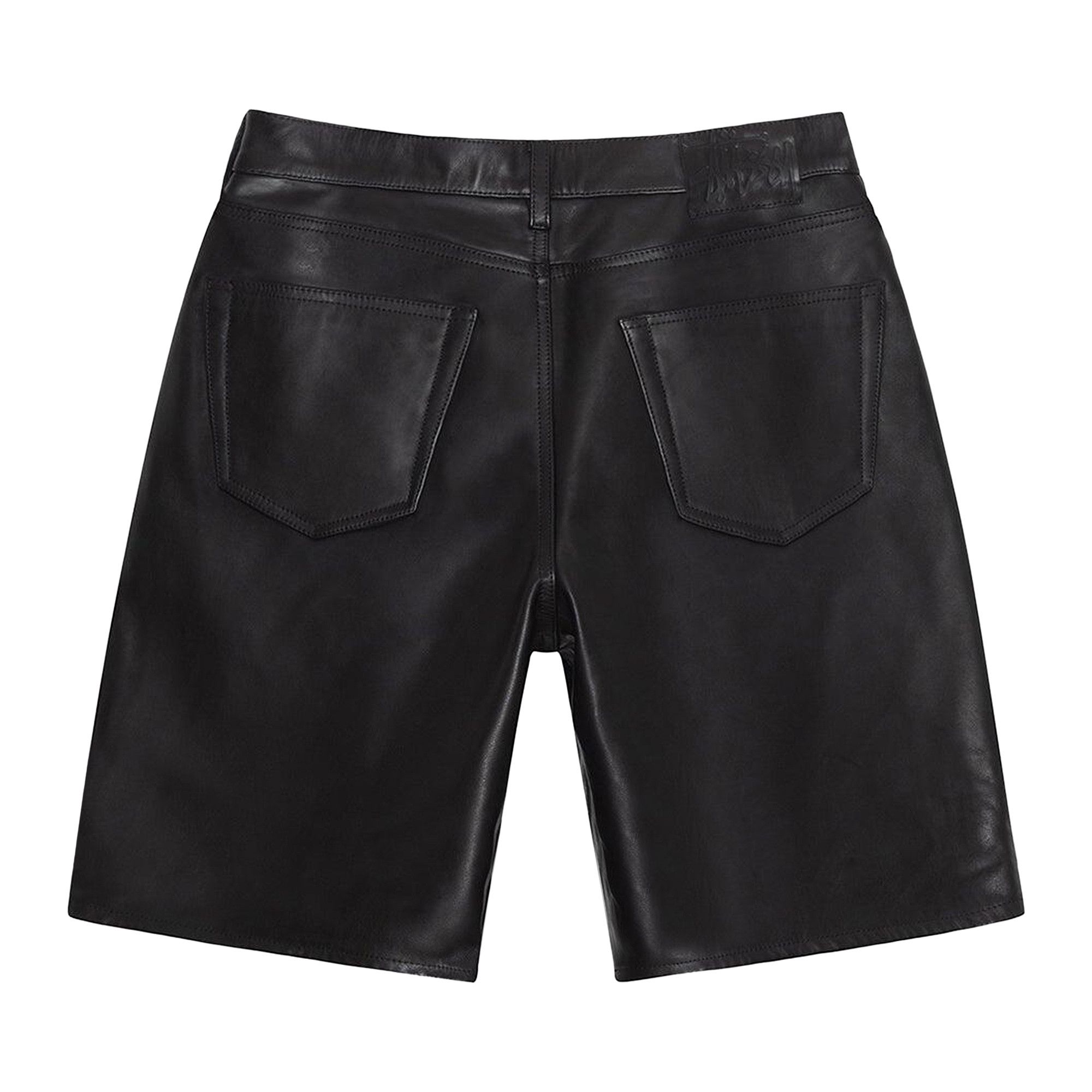 Buy Stussy Big Ol' Leather Short 'Black' - 112315 BLAC | GOAT