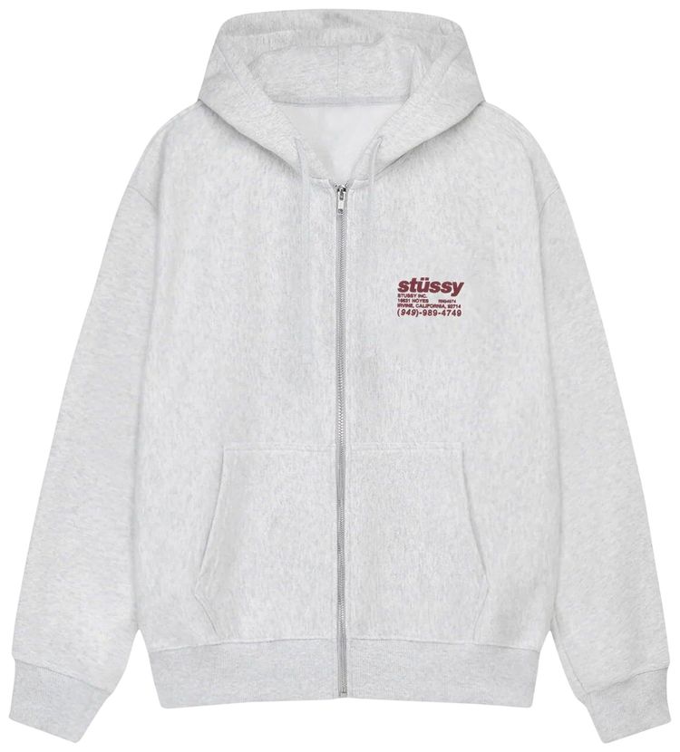 Stussy DNA Zip Hoodie Ash Heather