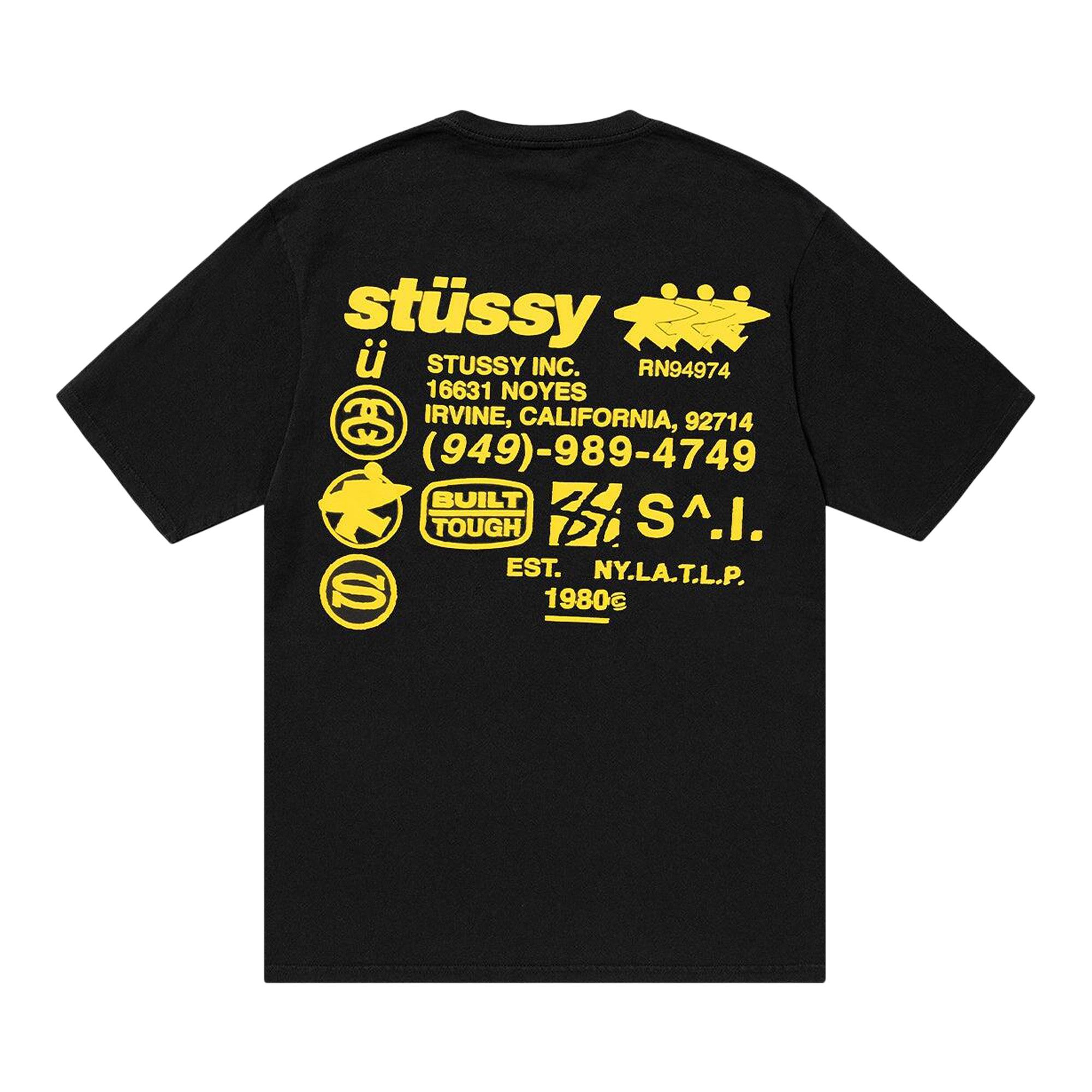 関税込★Stussy★Big Basic Pigment Dyed T-Shirt Black Yellow Stüssy - 100% PIGMENT DYED T-SHIRT | HBX - Globally Curated