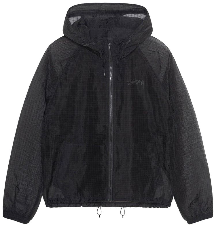 Stussy Transparent Ripstop Beach Shell Black