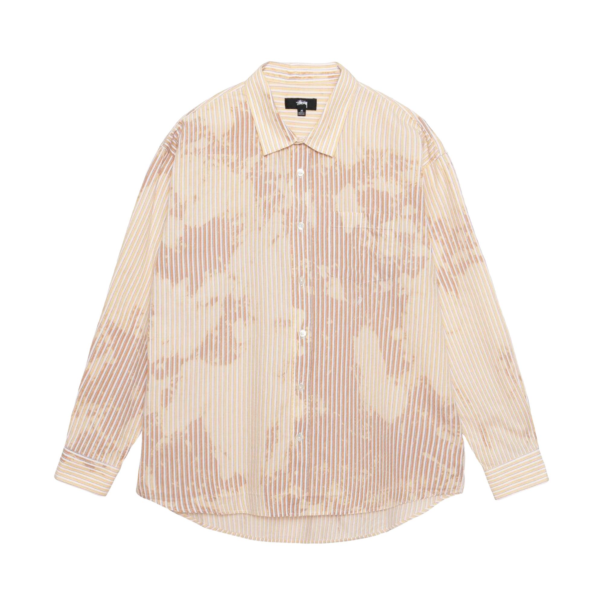 Buy Stussy Bleached Poplin Classic Long-Sleeve Shirt 'Tan