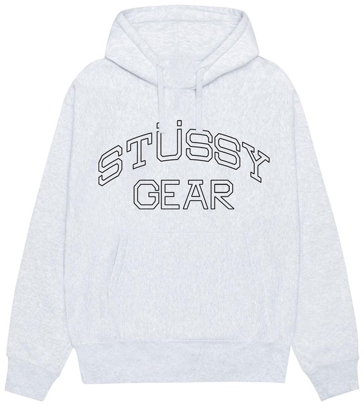 Stussy Gear Hoodie Ash Heather