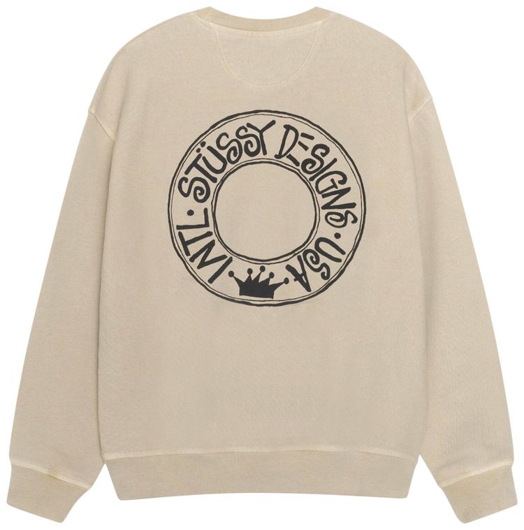 Stussy Pigment Dyed Buana Crew Khaki
