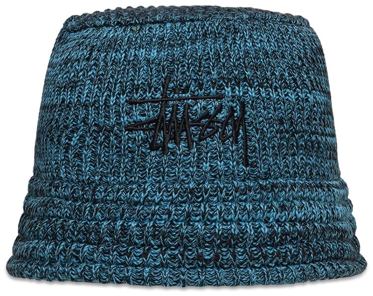 Stussy Marl Knit Bucket Hat Blue