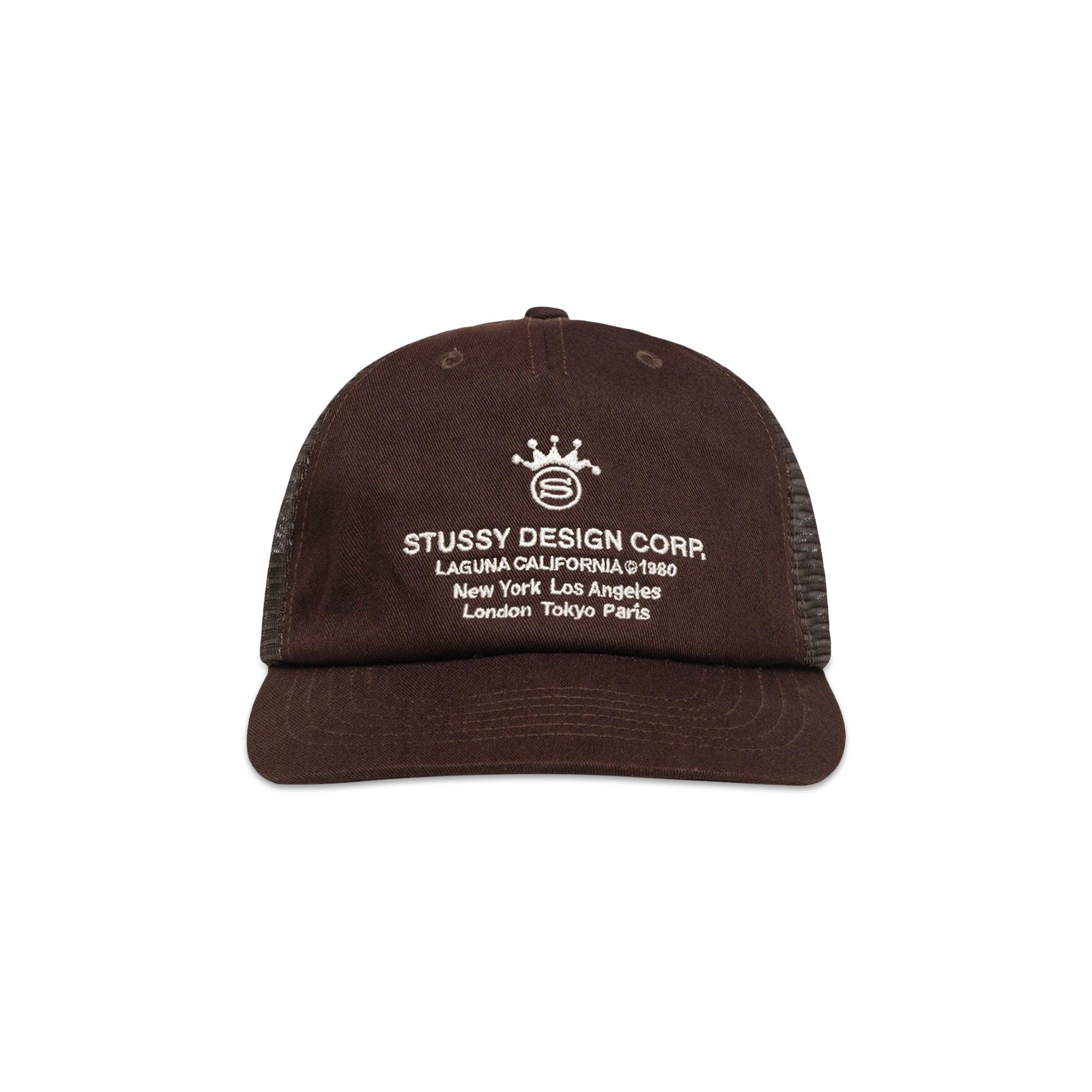 Buy Stussy Low Profile Design Corp Trucker Snapback 'Brown