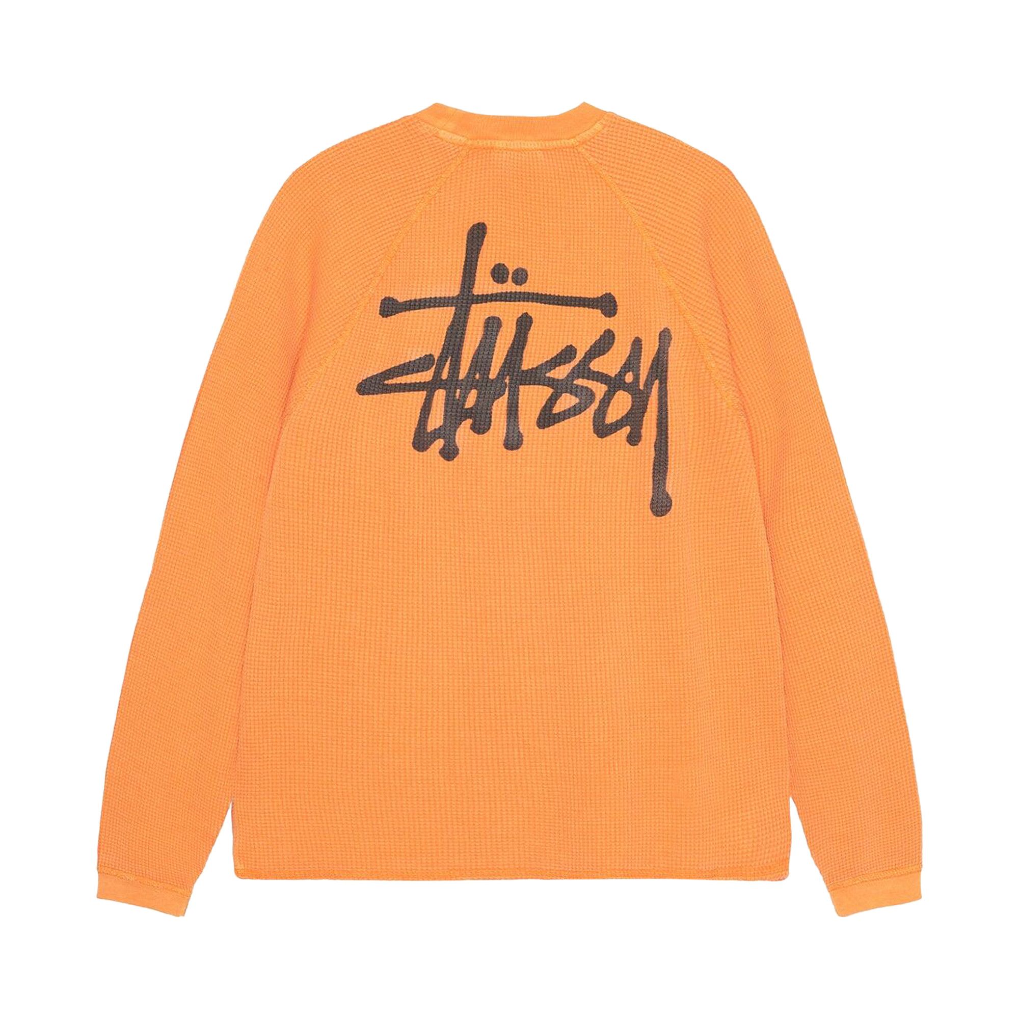 Buy Stussy Raglan Thermal Long-Sleeve Crew 'Orange