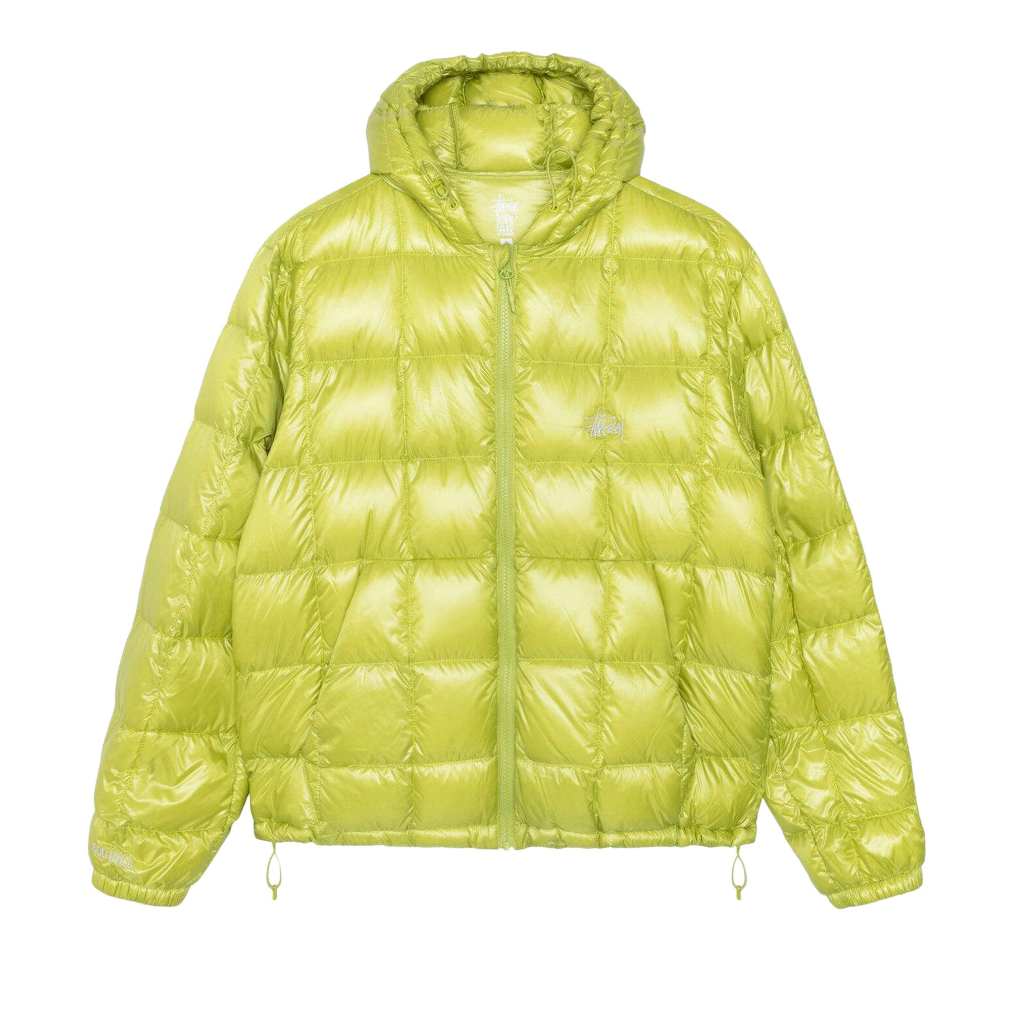 Buy Stussy Midweight Hooded Puffer 'Lime' - 115783 LIME | GOAT