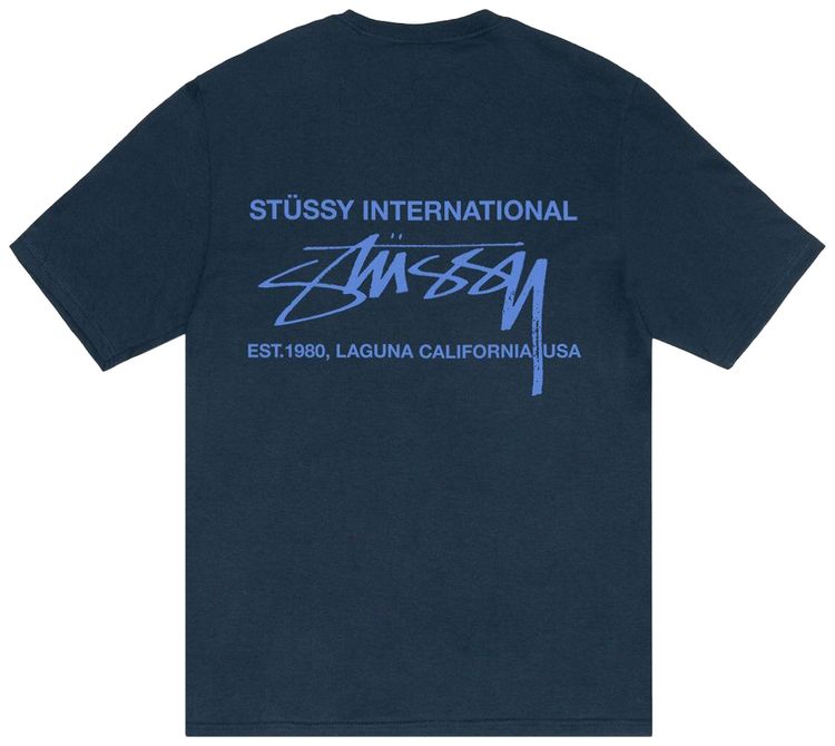 Stussy Smooth International Tee Navy