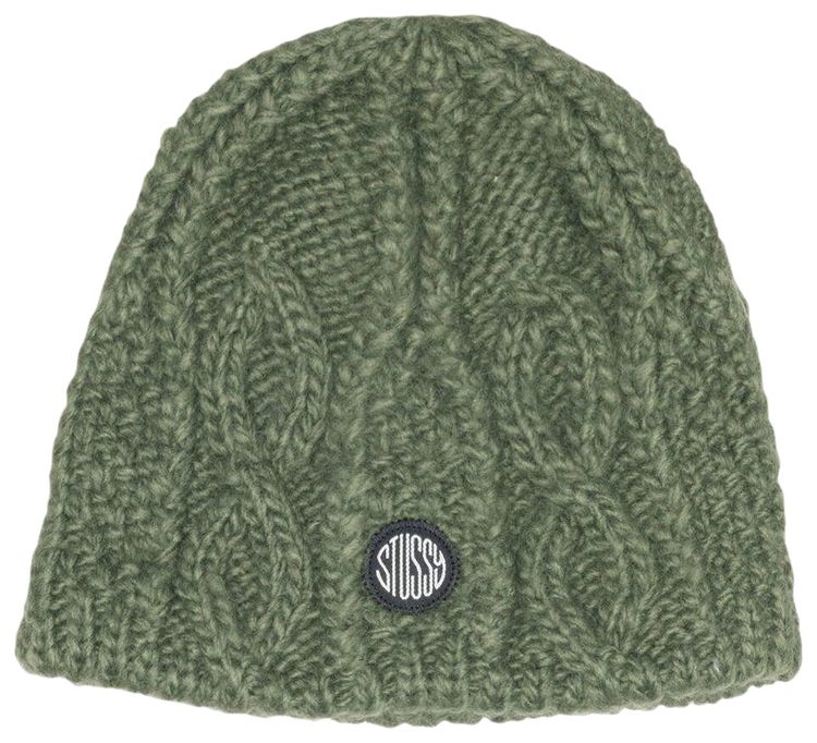 Stussy Cable Knit Skullcap Army