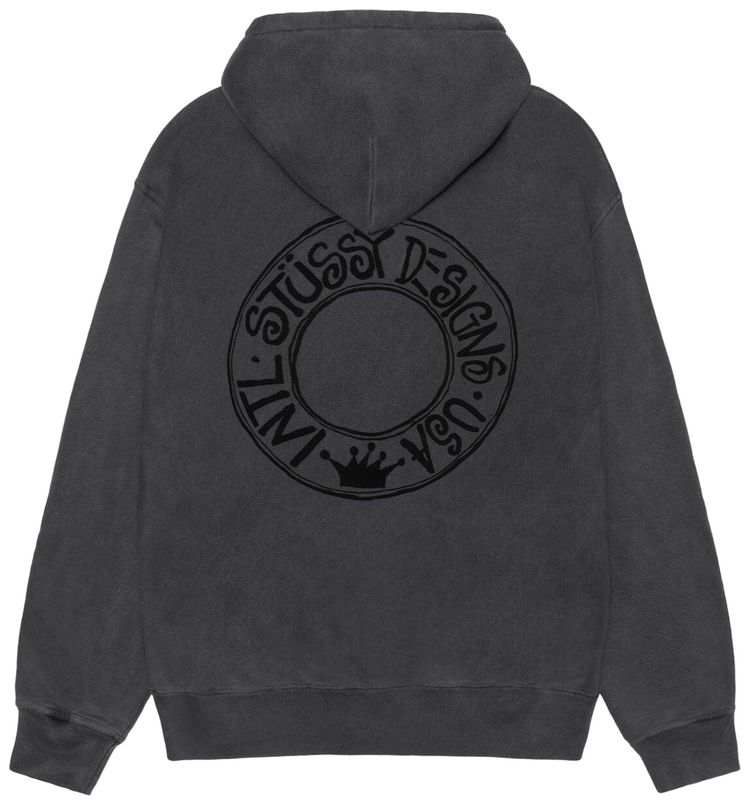 Stussy Pigment Dyed Buana Zip Hoodie Black