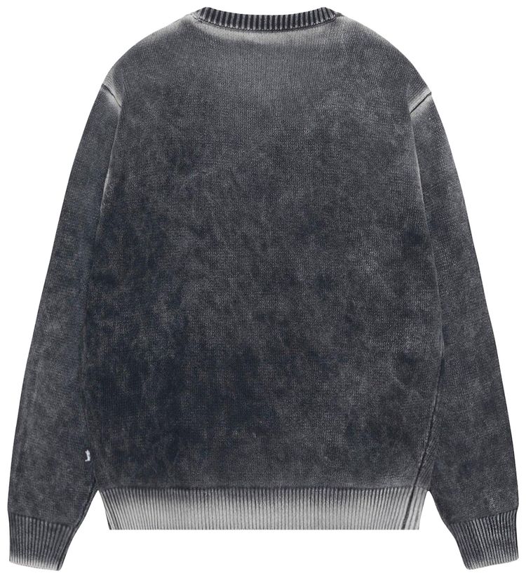 Stussy Faded Knit Crew Black