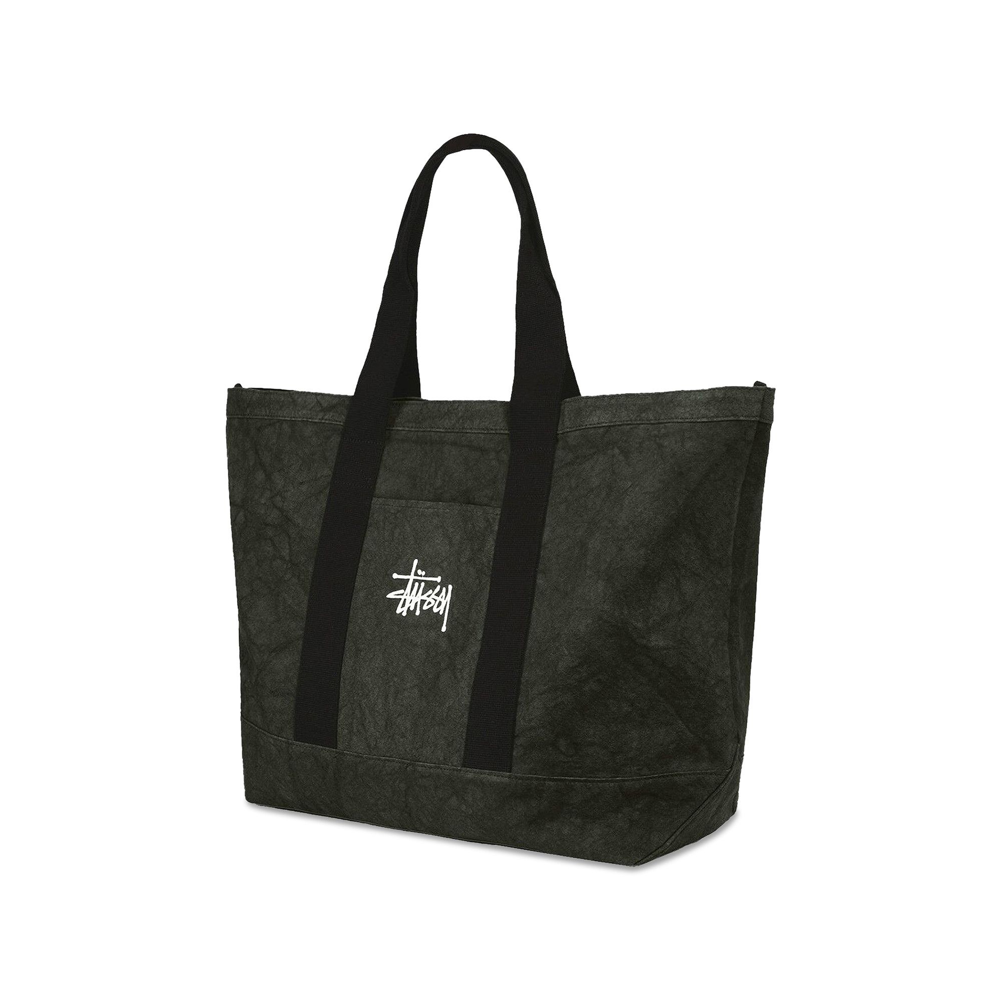 Buy Stussy Needle Punch Tote Bag 'Washed Black' - 134266 WASH