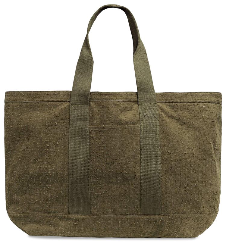 Stussy Needle Punch Tote Bag Olive