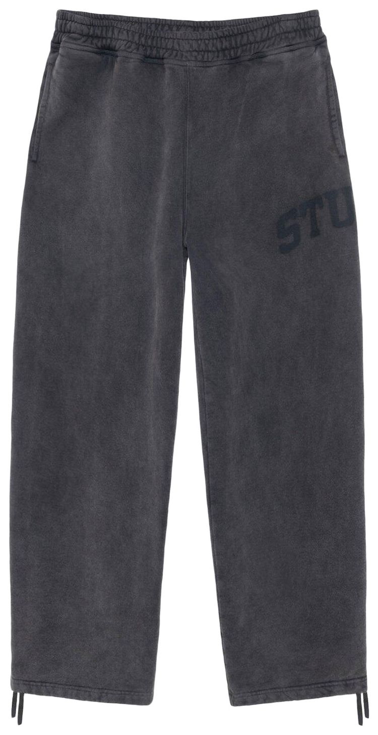 Stussy Faded Graphic Fleece Pant Washed Black