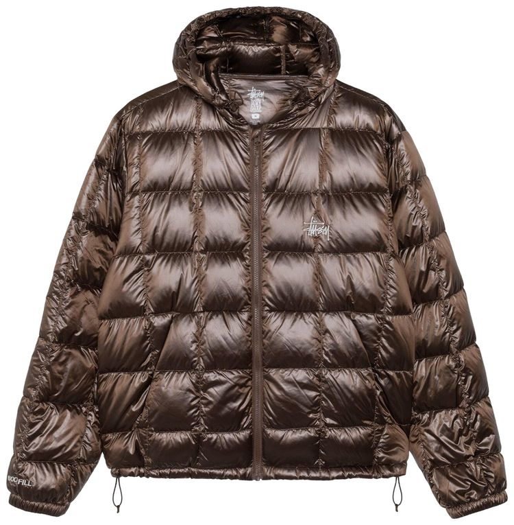 Puffer Jacket Stussy Trench Coat Vintage STUSSY Women Beige Wool