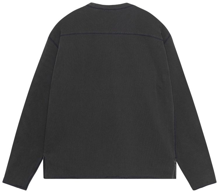 Stussy Pigment Dyed Football Crew Washed Black