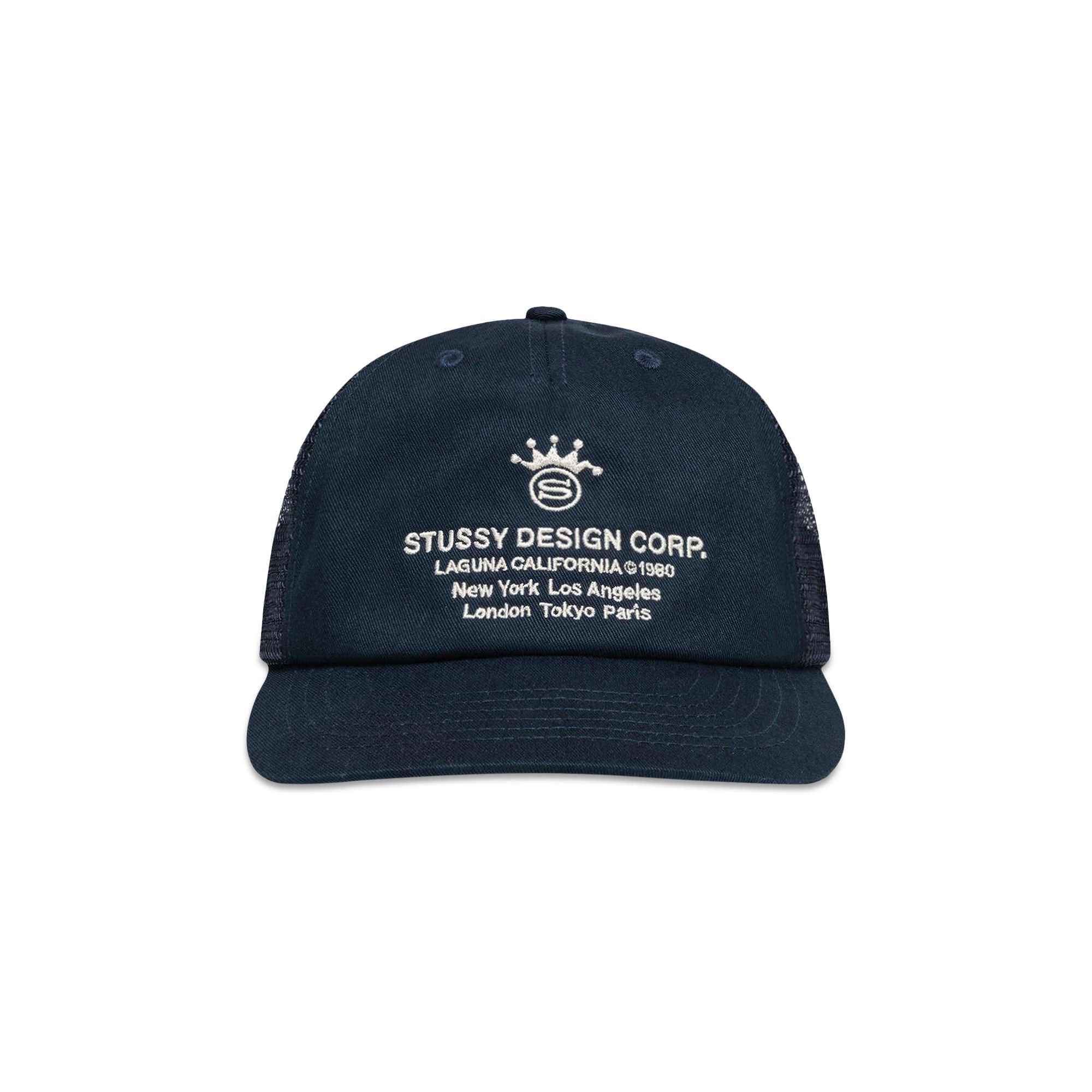 Buy Stussy Low Profile Design Corp Trucker Snapback 'Navy
