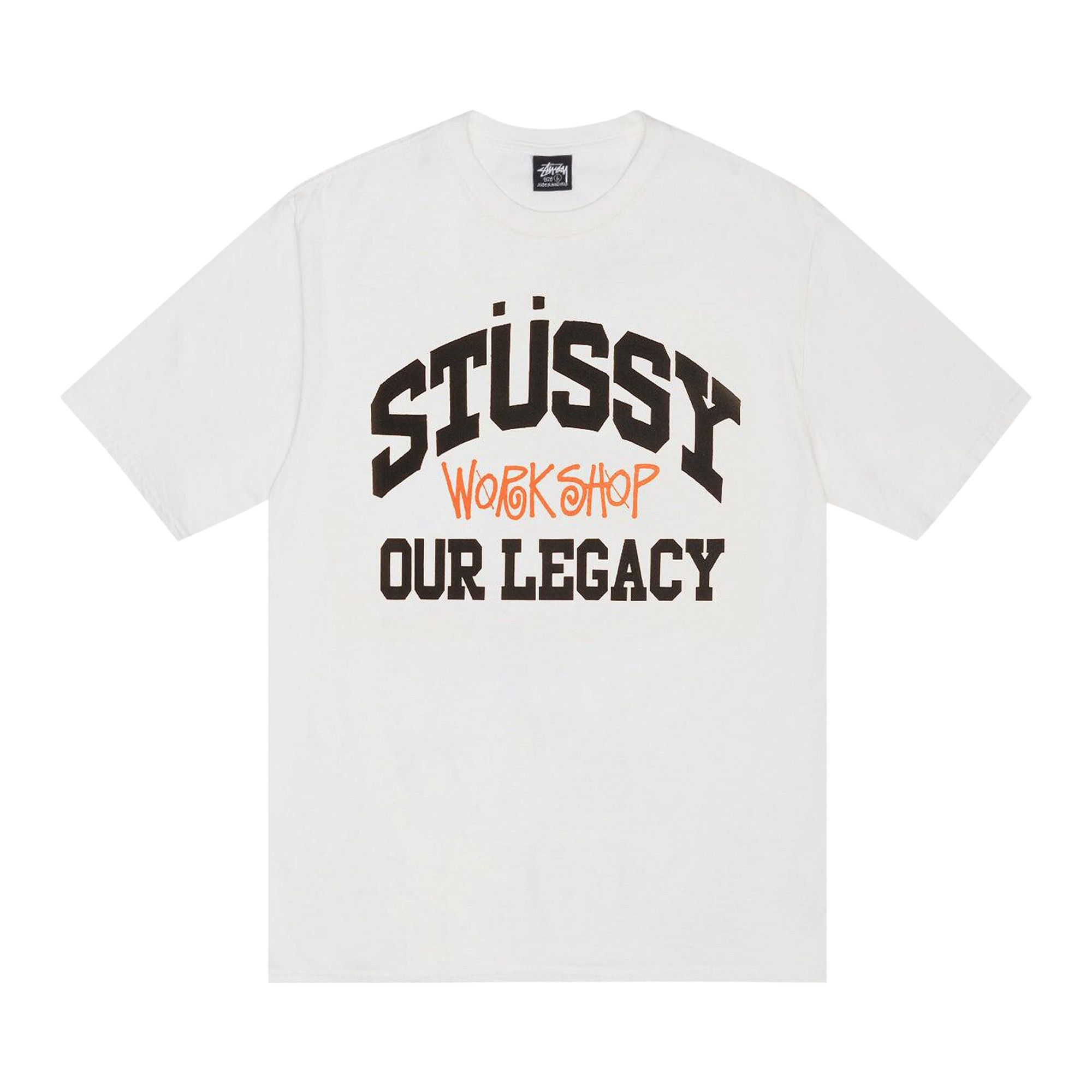 Size xl Stussy x Our Legacy Work Shop Collegiate Tee 'Natural'