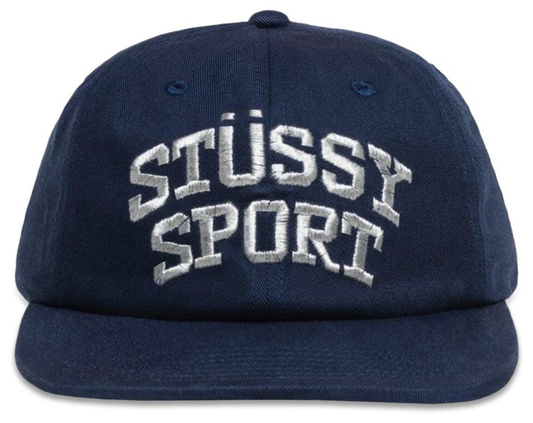 Buy Stussy Mid Depth Sport Snapback 'Navy/Metallic' 1311158 NAVY GOAT