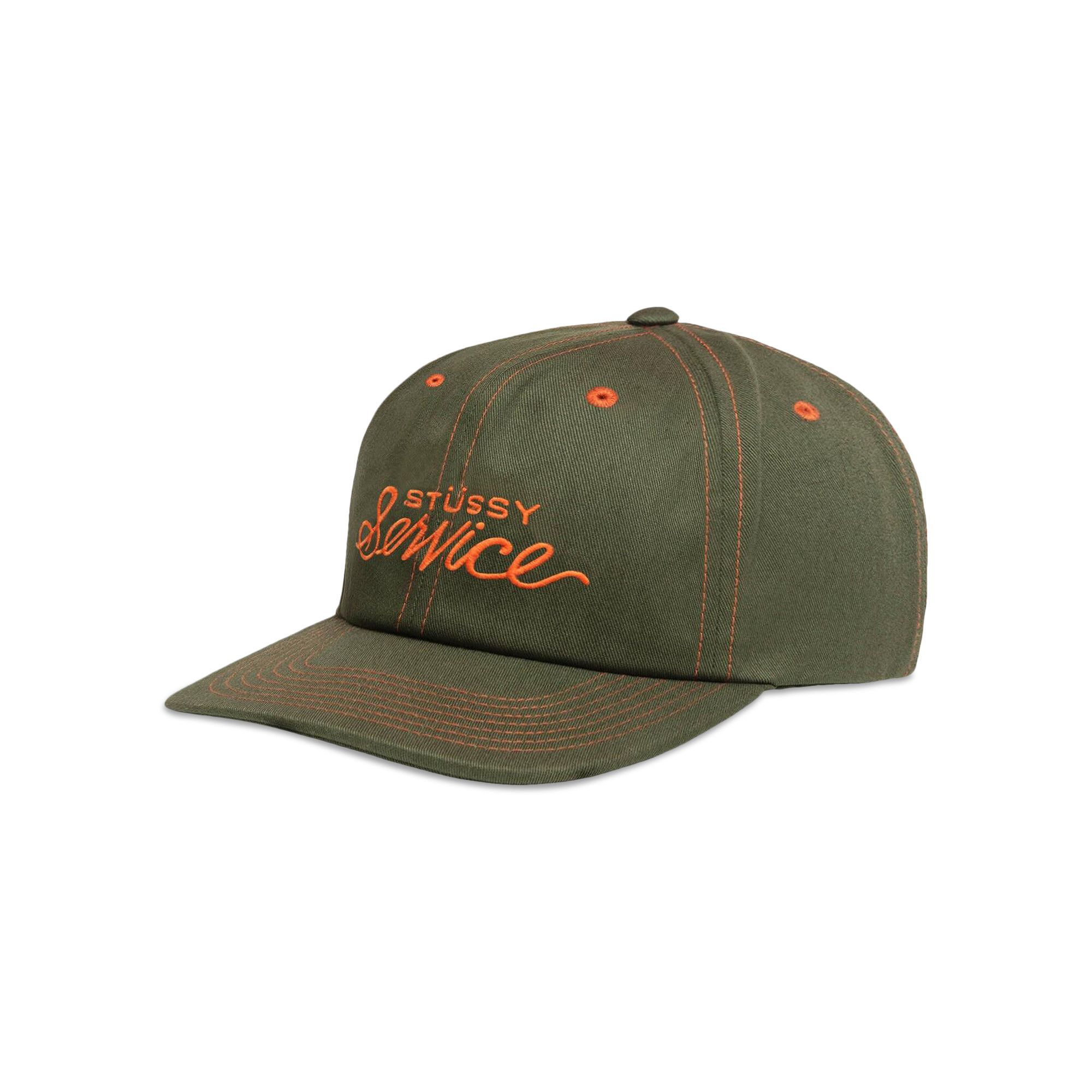 Buy Stussy Mid Depth Service Strapback 'Deep Olive